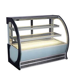 Refrigerated Glass Cake Display Case for Desserts Bakery Bread